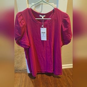 Bright Pink Unique tie Shirt